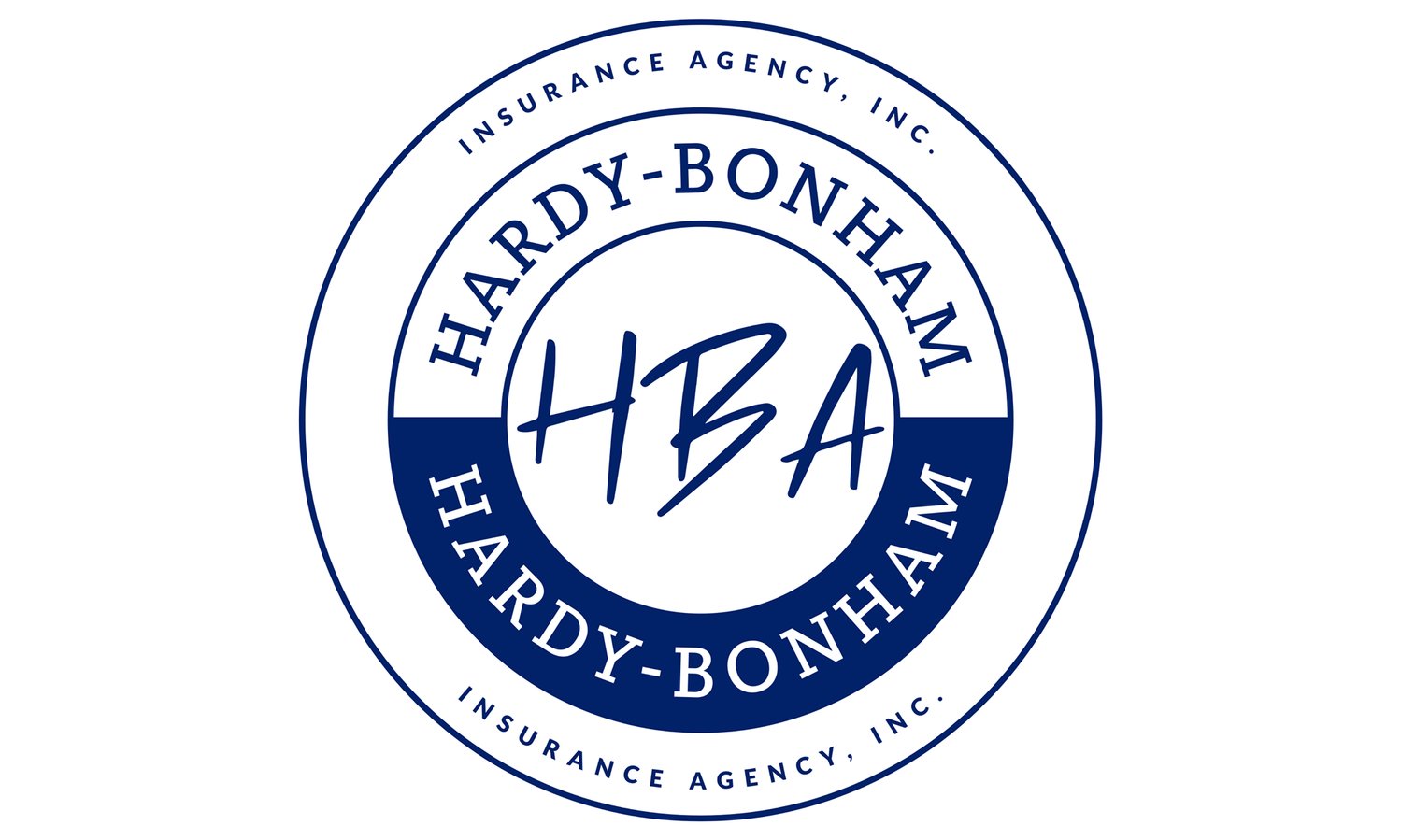 The new logo representing the acquisition of Bonham Insurance Agency by Joel Hardy and his Hardy Insurance Agency.